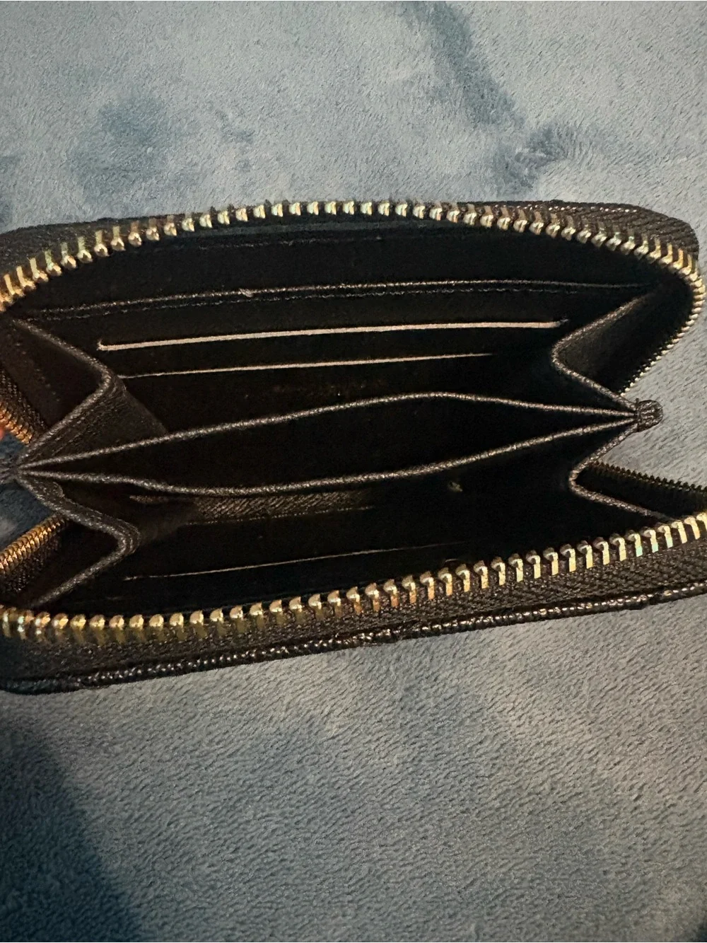 Saint Laurent Black Quilted Card Holder with Gold YSL Logo